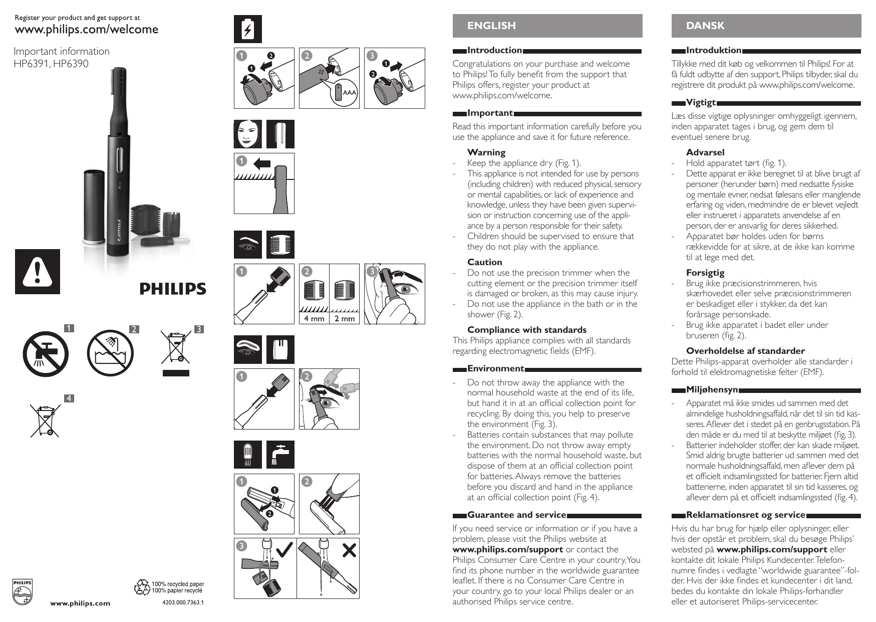 Manual de usuario Philips MULTIGROOM Series 7000 QG3379 (Español