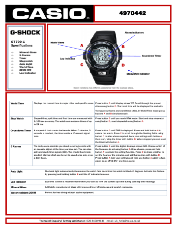 G shock 5229 online manual