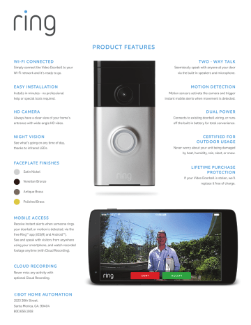 Ring Video Doorbell Instruction Manual | Manualzz