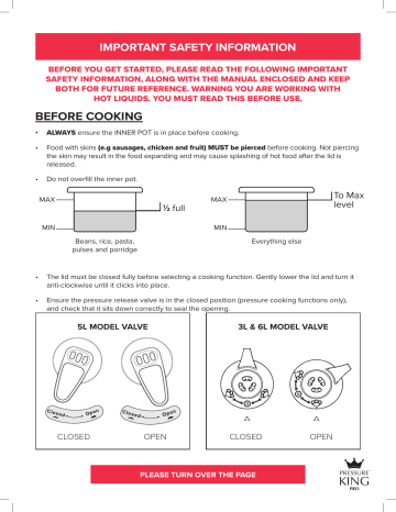 pressure king pro instruction manual