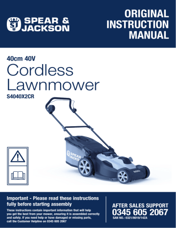 Spear and jackson lawn best sale mower assembly