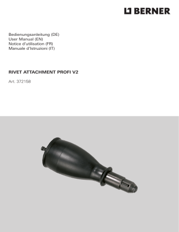 Berner 372158 Blindnietvorsatzgerät Owner's Manual | Manualzz