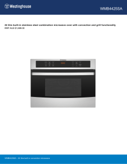 westinghouse 44l combination microwave and oven wmb4425sa