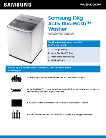 samsung wa13m8700gw