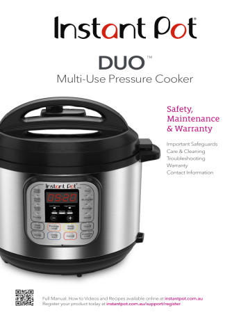 Instant Pot 5.7L Duo 60 Electric Multi-Use Pressure Cooker User Manual | Manualzz