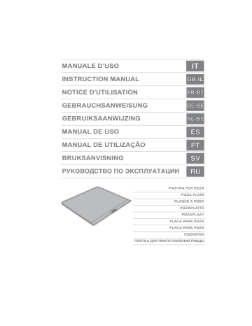 Smeg PPR2 Gourmet Cooking Stone Benutzerhandbuch | Manualzz