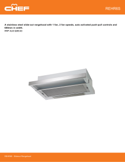 chef rehr6s 60cm slideout rangehood