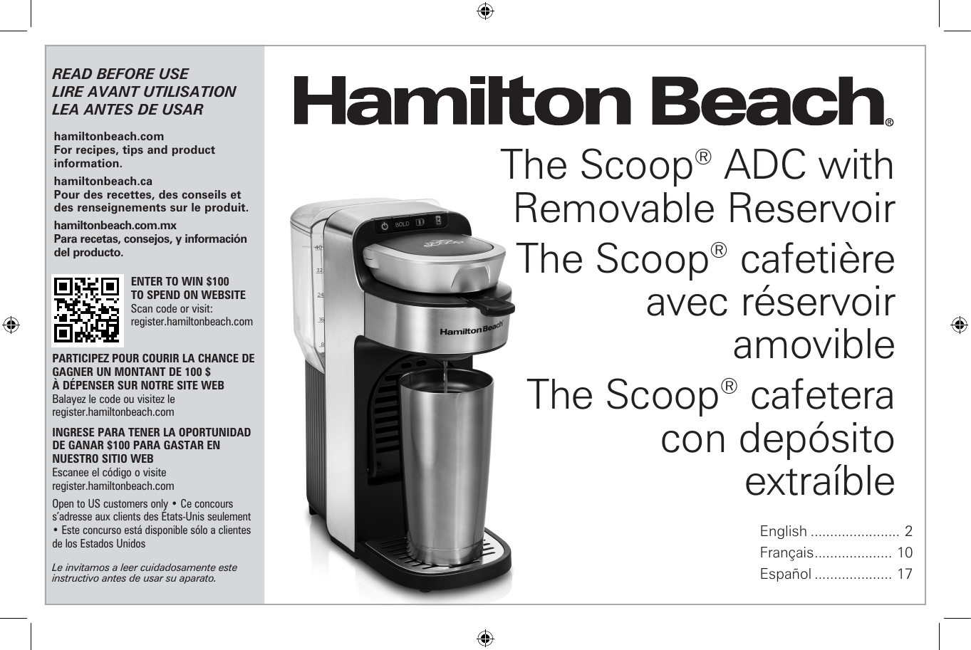 User manual Hamilton Beach FlexBrew 49957 (English - 40 pages)