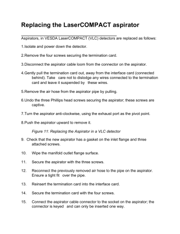 VESDA LaserCOMPACT Maintenance Manual | Manualzz