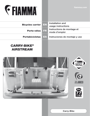 Fiamma CARRY-BIKE AIRSTREAM Installation And Usage Instructions | Manualzz