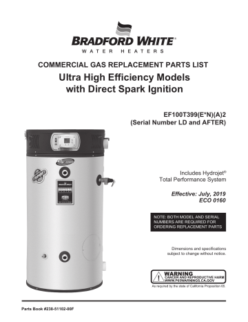 Bradford White EF-100T-399E-3N eF Series System, BMS Integration and ...