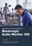 Blackmagic Design Blackmagic Audio Monitor 12G Manual De Instalaci&oacute;n Y Funcionamiento