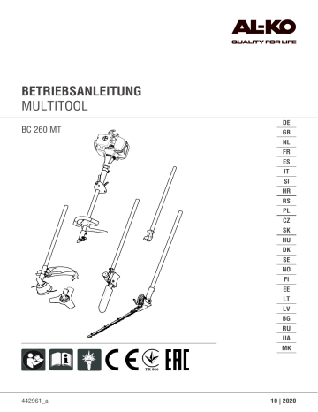 AL-KO Benzin-Multitool „BC 260 MT“, Benzin-Motorsense, Komplettset Betjeningsvejledning | Manualzz