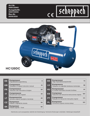 Scheppach Kompressor HC120DC, HC120DC Instruction Manual | Manualzz