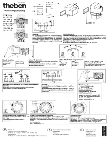 Theben SUL 188 hw Operating Instructions | Manualzz