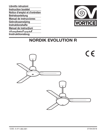 Vortice 61750 Nordik Evolution R 90/36 Ventilatore Da Soffitto