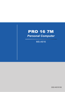 MSI MS-A616 PRO 16T 7M Owner's Manual
