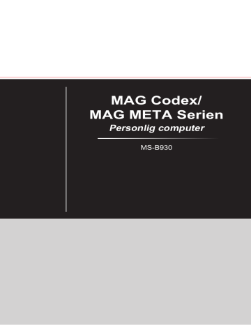 MSI MS-B930 MAG META 5 Brugervejledning | Manualzz