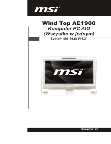 MSI MS6638 Wind Top AE1900 Instrukcja obsługi | Manualzz