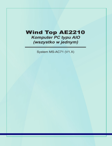 MSI MS-AC71 Wind Top AE2210 Instrukcja obsługi | Manualzz