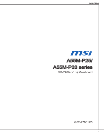 MSI H61M-P20 (G3) инструкция по эксплуатации