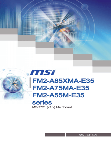 MSI MS-7721v1.3 FM2-A85XMA-E35 Owner's Manual | Manualzz