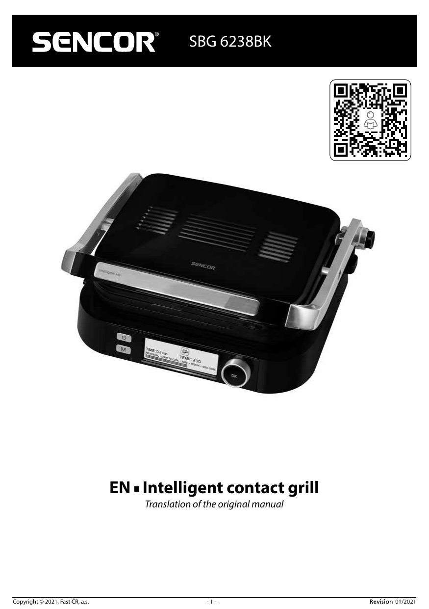 Intelligent Contact Grill, SBG 6238BK