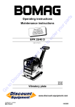 Bomag BPR 25/40 D Operating And Maintenance Instructions Manual