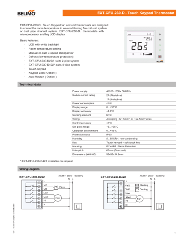 Belimo EXT-CFU-230-D Series Manual | Manualzz