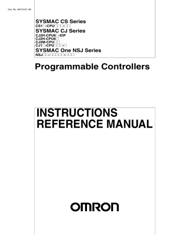 2-2-14 Double-precision Floating-point Instructions. Omron NSJ8-TV**B ...