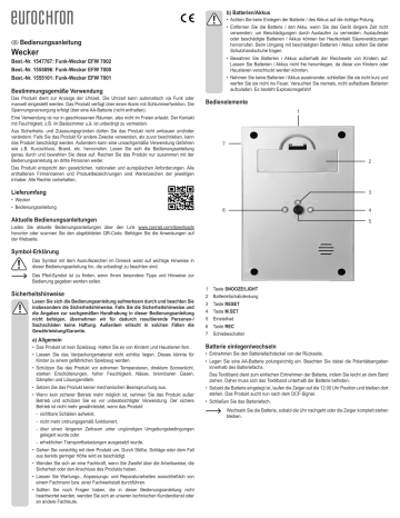 Eurochron EFW 7001 Silver Owner Manual | Manualzz