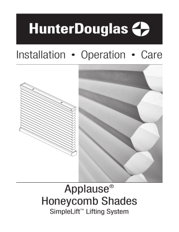 HunterDouglas Applause Installation Operation Care Manualzz