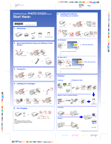 Epson Stylus Photo RX520 Installation Manual | Manualzz