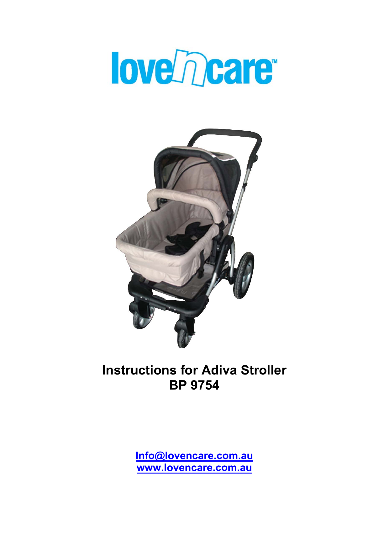 Love n care pram hot sale instructions