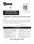 Qmark CWH1101DS Installation &amp; Maintenance Instructions