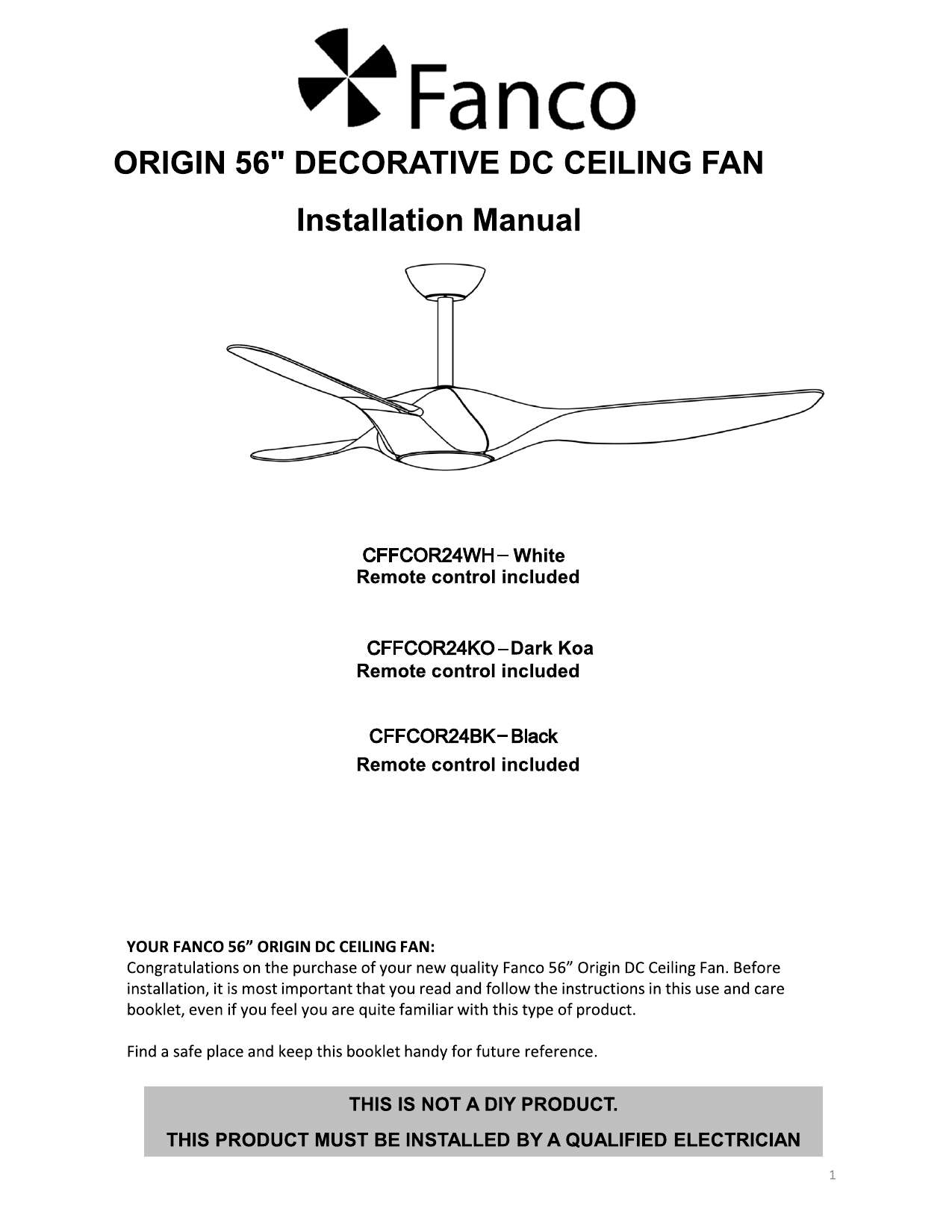 Fanco Ceiling Fan Installation Manual Shelly Lighting