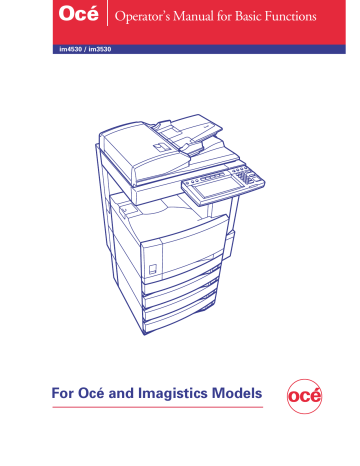 Oce im3530 Operator's Manual | Manualzz
