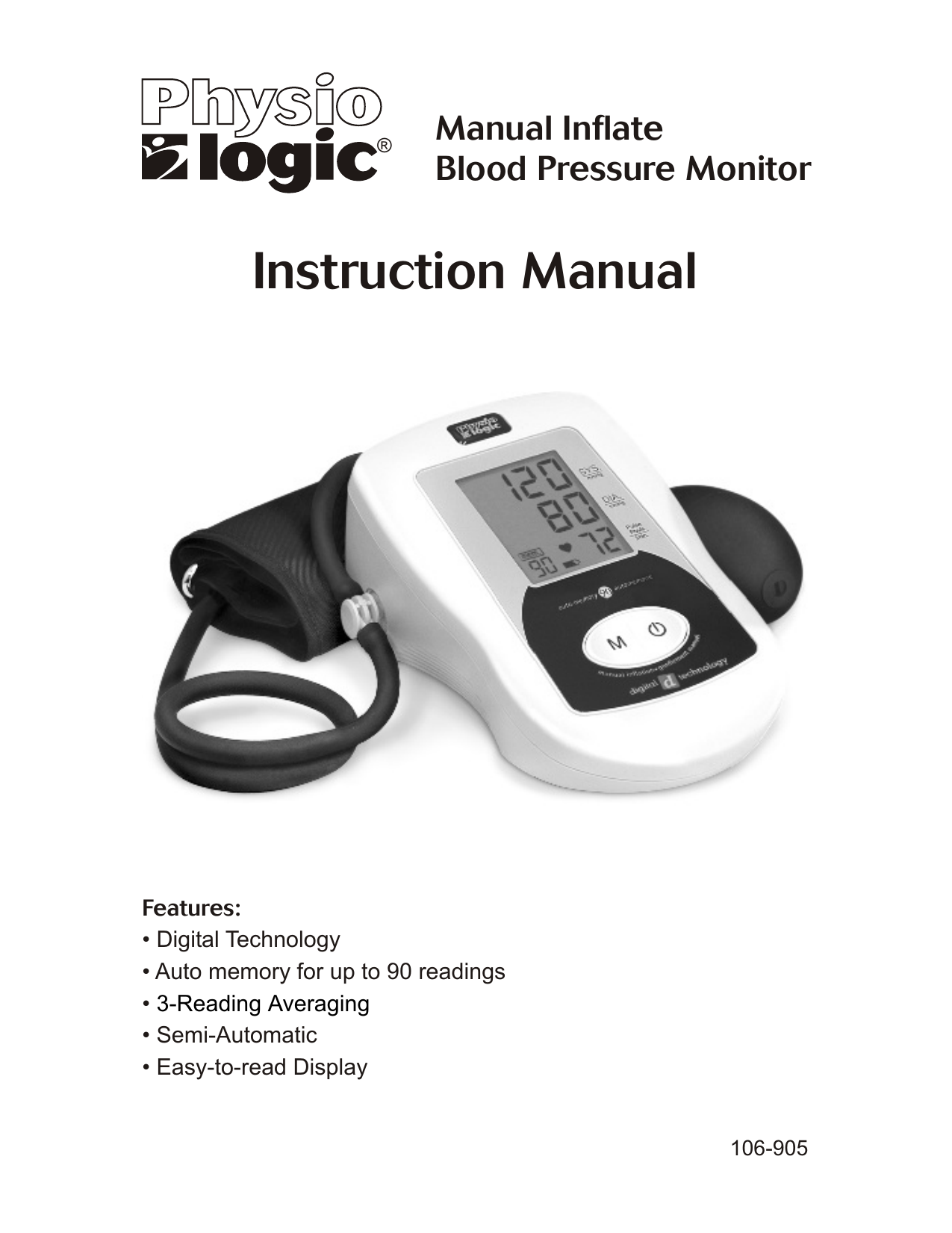 physiologic blood pressure monitor manual