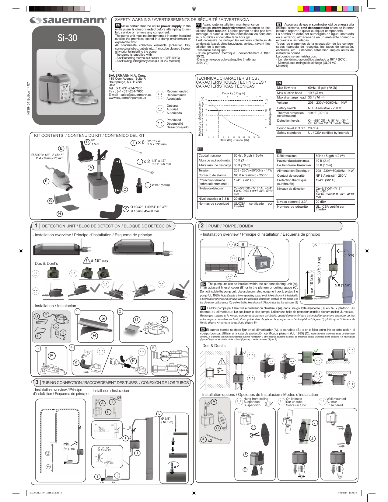 Mitsubishi SI30230 Sauermann Condensate Pump For 230V, 50 OFF