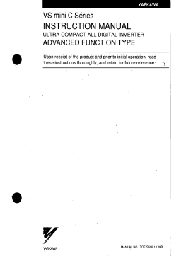 YASKAWA CIMR-XCBE Series Instruction Manual