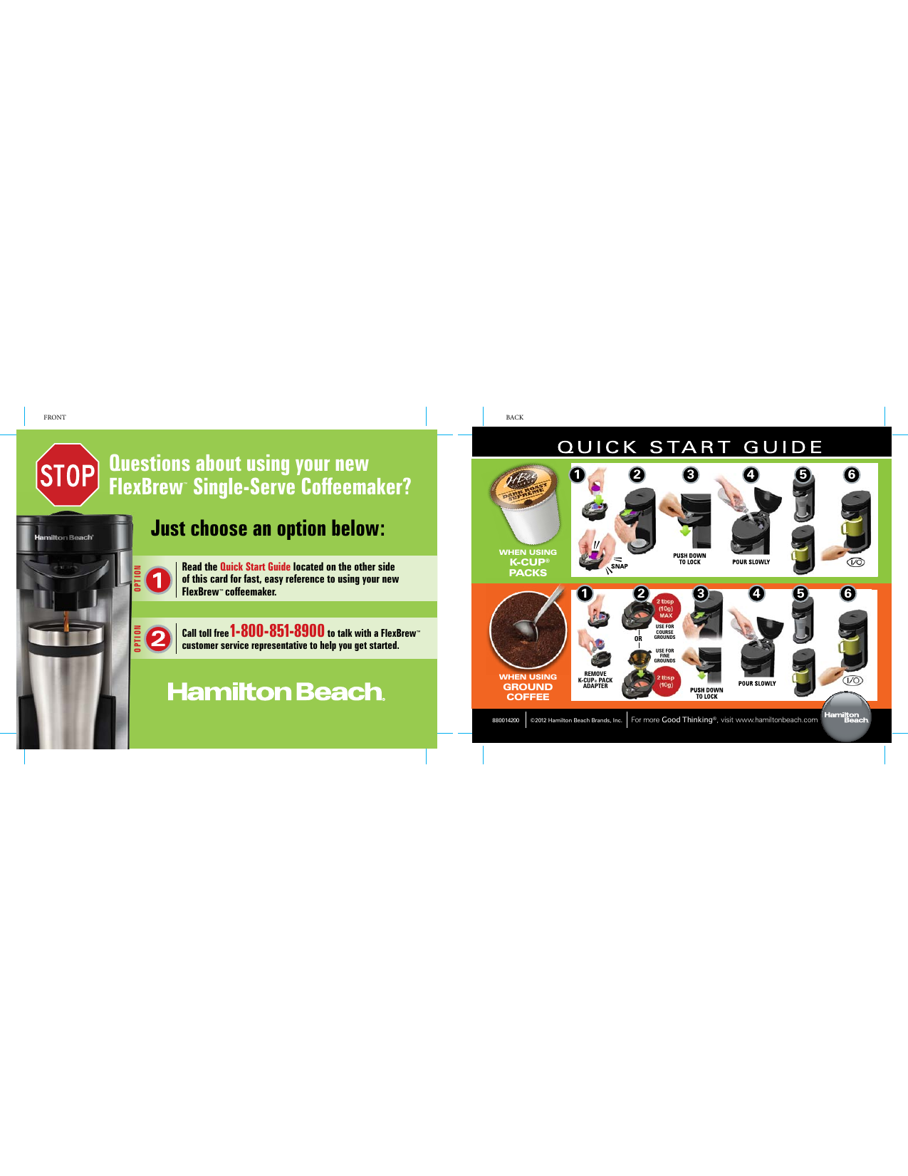 Hamilton Beach FlexBrew 49995R Quick 