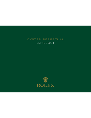 rolex oyster perpetual datejust manual