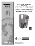 PENNCO KEYSTONE 5KW1.20 Installation, Operation &amp; Maintenance Manual