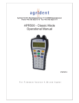 Agrident APR500 Operational Manual
