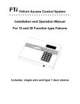 PTI Falcon, Falcon 15, Falcon 20 Installation And Operation Manual