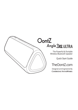 Oontz ANGLE 3XL Quick Start Manual