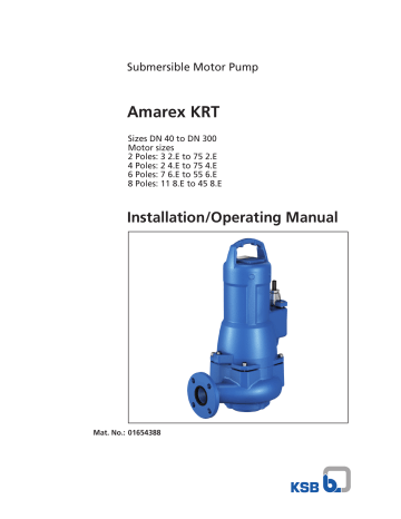 KSB Amarex KRT Installation & Operating Manual | Manualzz