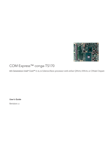  Processor Features. Congatec conga-TS170 | Manualzz