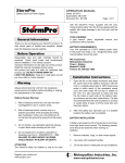 StormPro 27-AGM Operation Manual