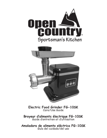 Open Country FG-10SK Care/Use Manual | Manualzz